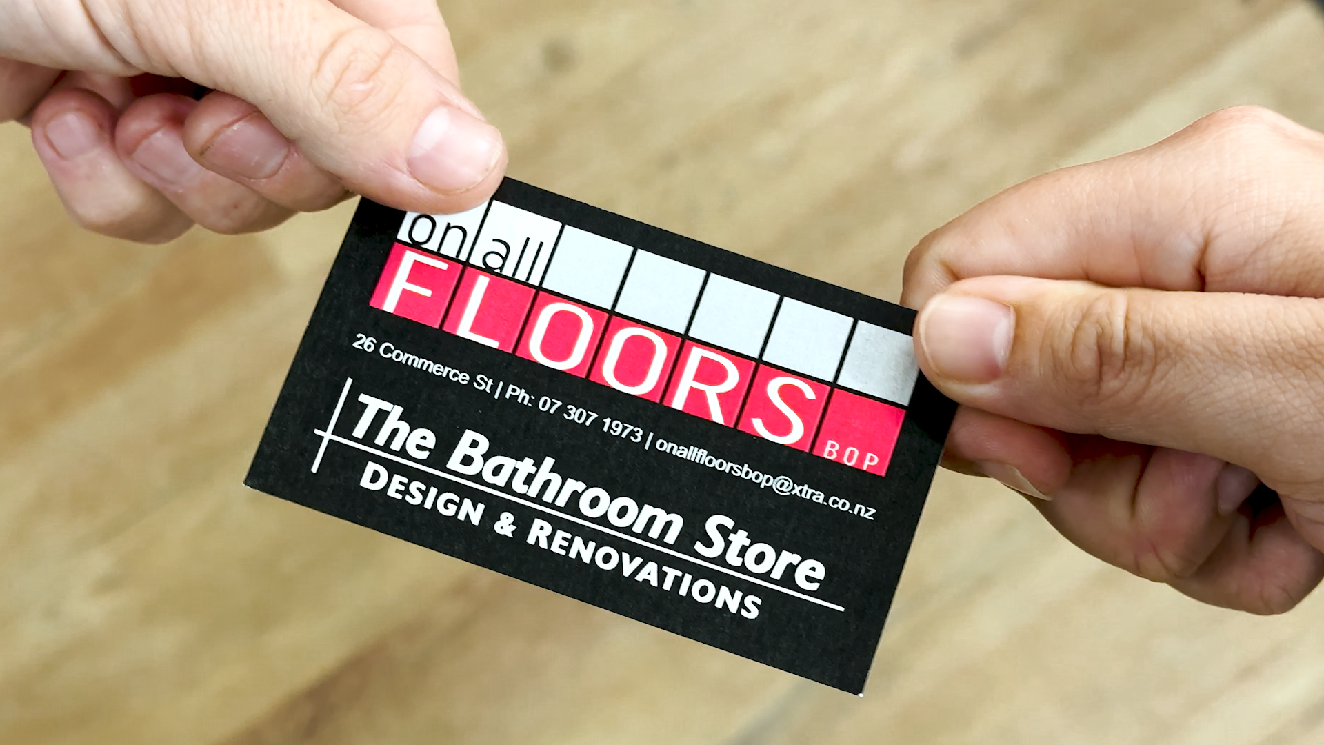 Business Cards armstrong flooring products available On All Floors Whakatane